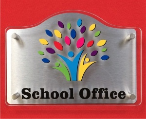 Acrylic Stand Off School Door Signs